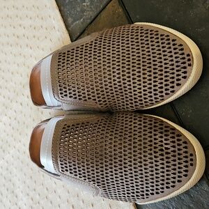 Frye Gray and Brown Mesh Slip-On Loafers